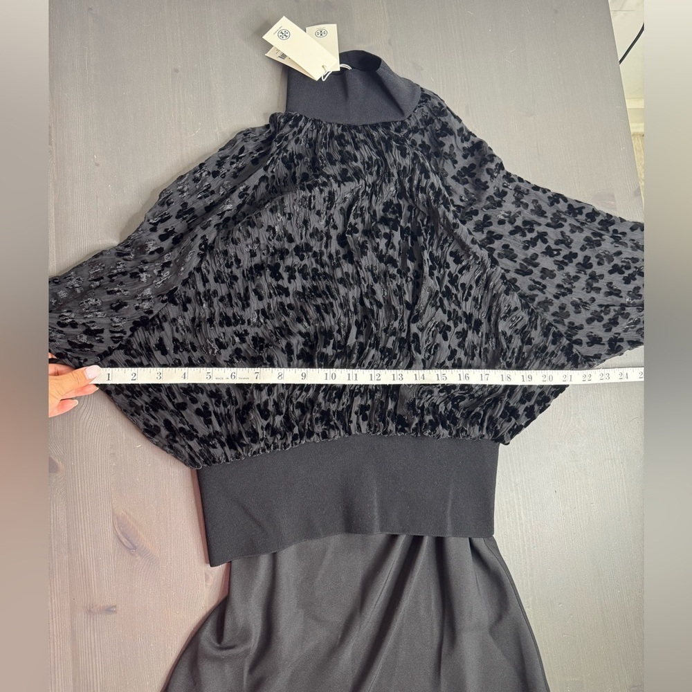 Tory Burch Black Devorè Velvet Top - Picture 6 of 8